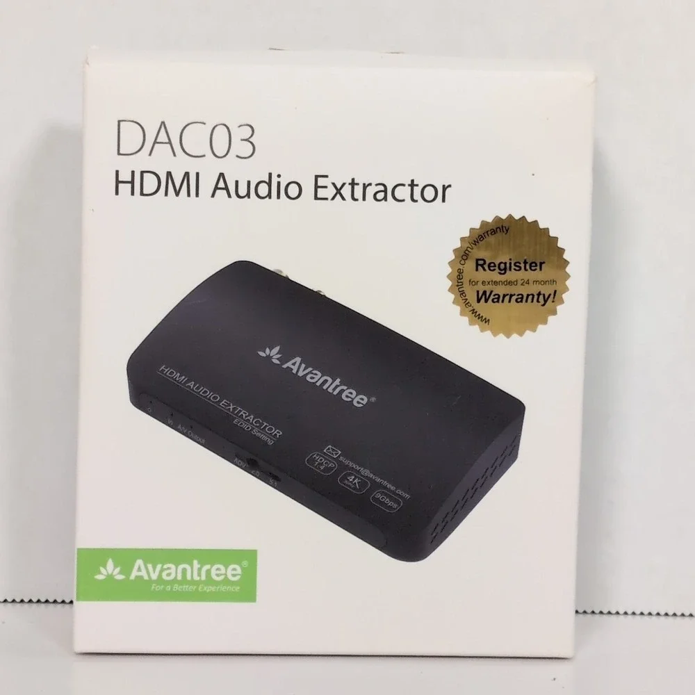 DAC03 HDMI Audio Extractor 1080P 4KUHD DAC03 By Avantree - Picture 1 of 5